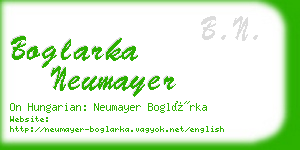 boglarka neumayer business card